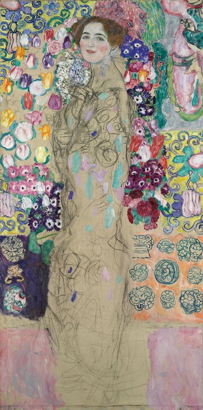 Portrait of Ria Munk III (unfinished) by Gustav Klimt